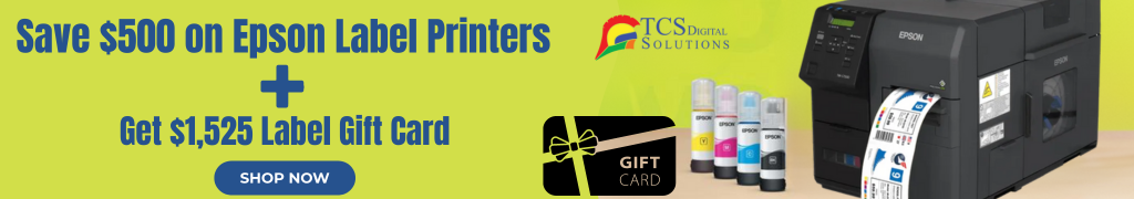 Save $500 on Epson Printer + Get $1,525 Label Gift Card